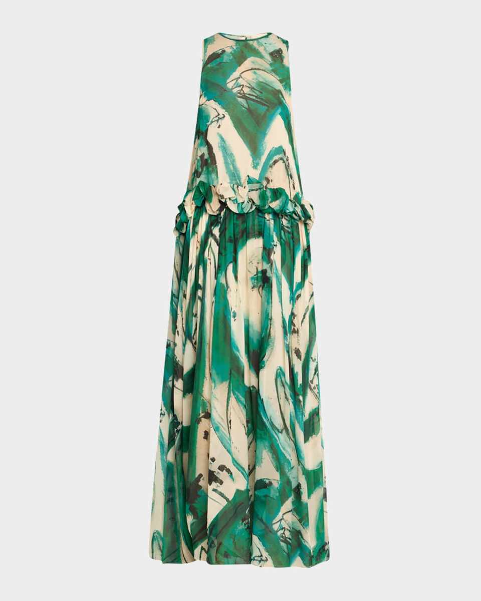 UJ x Lee Krasner Helen Abstract Print Gown